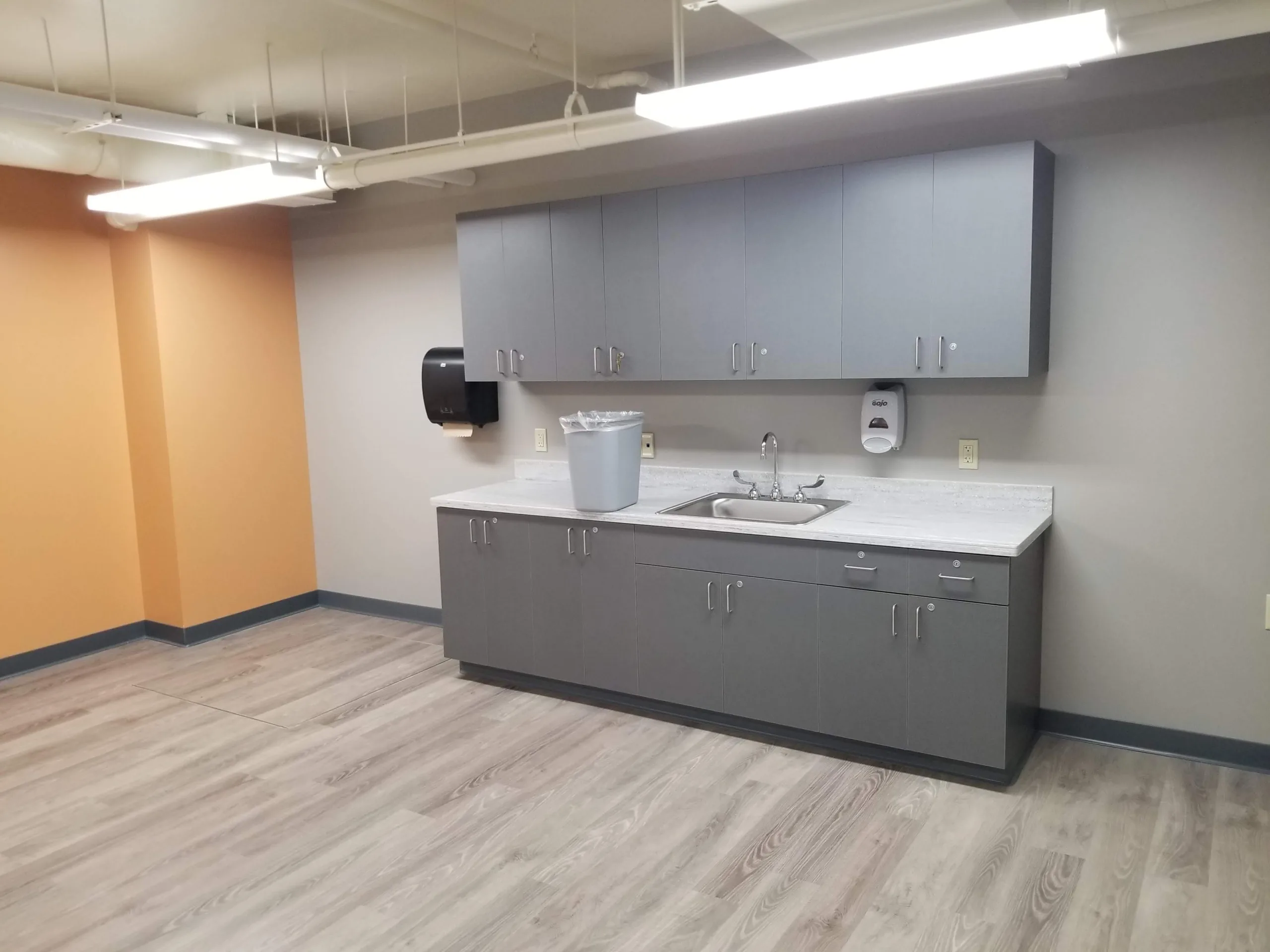 Julian Thomas Health Clinic cabinets and sink